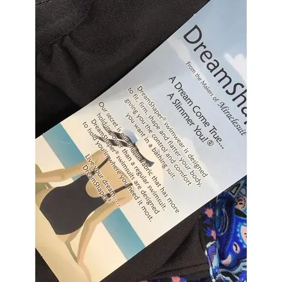 Dreamshaper by miraclesuit Hank tankini & skirt 14 reg ocean paisley - Picture 4 of 5